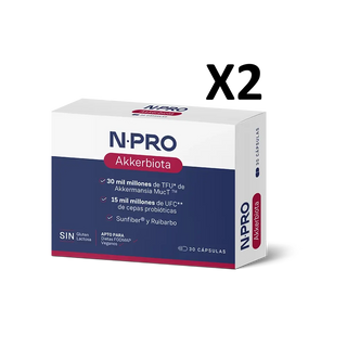 Pack 2 unidades Akkerbiota 30 cápsulas NPro