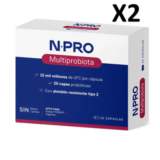 Pack 2 unidades Multiprobiota 30 cápsulas NPro