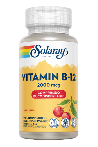Solaray Vitamin B12 2000mcg 90 comprimidos bucodispersables
