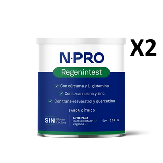 Pack 2 unidades Regenintest (regeneración intestinal) 167 g de polvo NPro
