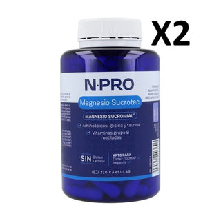 Pack 2 unidades Magnesio Sucrotec 120 cápsulas NPro