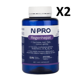 Pack 2 unidades Regenhepat 120 cápsulas NPro