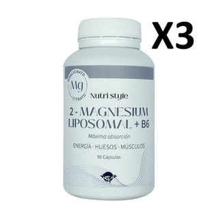 Pack 3 unidades Magnesium liposomal + B6 Espadiet 90 cápsulas