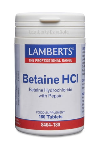 Lamberts Betaína con Pepsina 180 cápsulas