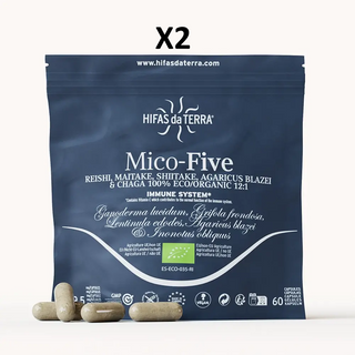 PACK 2 UNIDADES MICO-FIVE 60 CAPSULAS FORMATO REFILL HIFAS DA TERRA