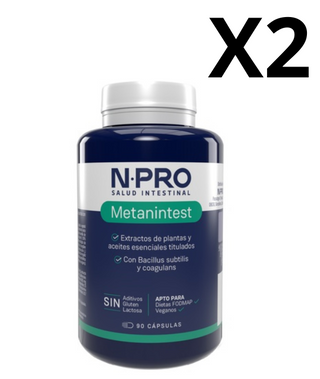 Pack 2 unidades Metanintest 90 cápsulas NPro