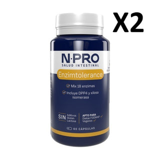 Pack 2 unidades Enzimtolerance 60 cápsulas NPro