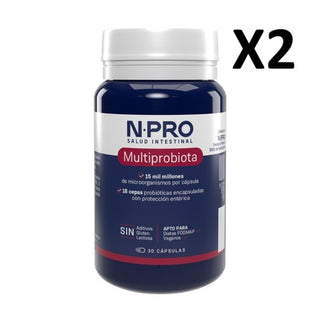 Pack 2 unidades Multiprobiota 30 cápsulas NPro