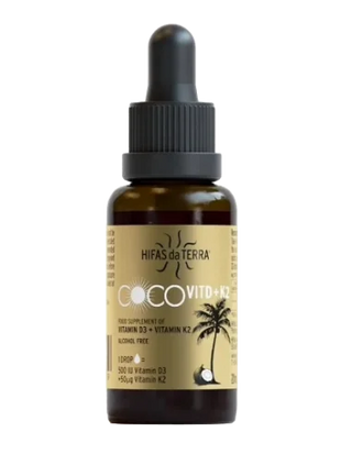 CocoVit Vitamina D3+ K2 20 ml Hifas da Terra