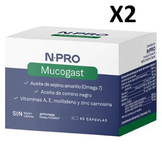 Pack 2 unidades Mucogast 60 cápsulas NPro
